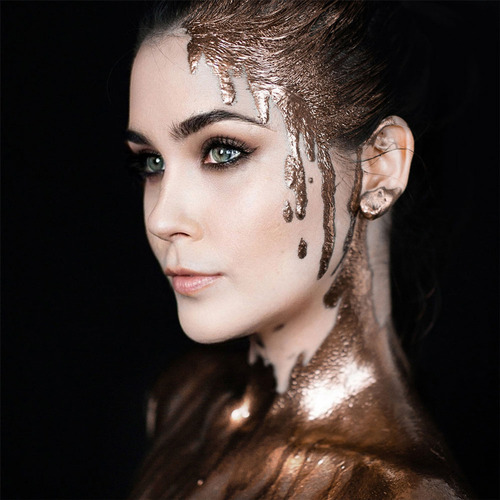 Base de maquillaje en polvo Mehron Metallic Powder MR129B Mehron tono bronze - 21g