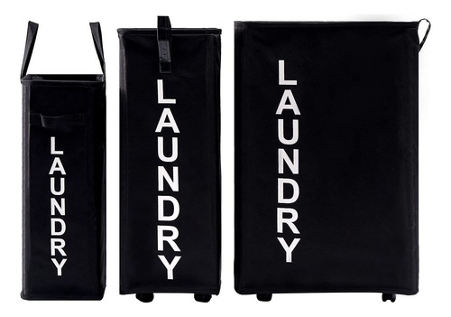 Cesto De Ropa Con Ruedas Homlikelan, 92 L, Extra Grande, Con
