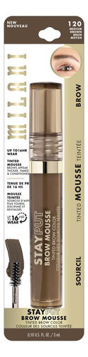 Tinta Para Cejas Stay Put Brow Mousse Milani Color 120 Medium Brown