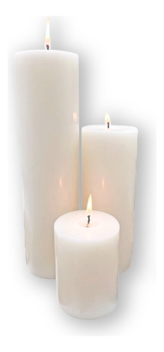 Trio De Velas Decorativas Aluzza