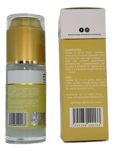 Suero Humectante Facial Lifting 40ml Espinela Momento de aplicación Día/Noche Para Todo tipo de piel