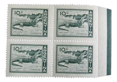 Argentina, Fauna Bloque X 4 Gj 1123 Error Mint L0459