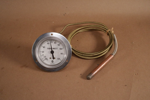 U.s. Gauge Co. Fahrenheit Temperature Gauge W/ Cable & B Ddr