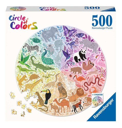 Ravensburger Rompecabezas Adultos: Redondo Colores Animales 