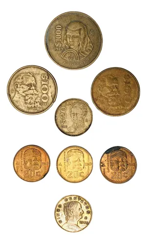comprar Numismática 8 Monedas Antiguas 1989, Bronce Conmemorativas