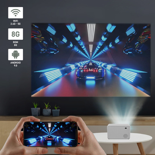 Proyector Mini Chowa P8 Android Wifi 4k Hd 720p Color Blanco Blanco