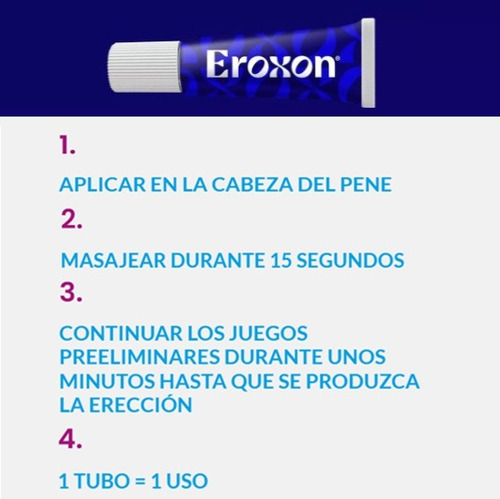 Eroxon Gel Disfuncion Hombre 4 Tubos De 0.25 Oz