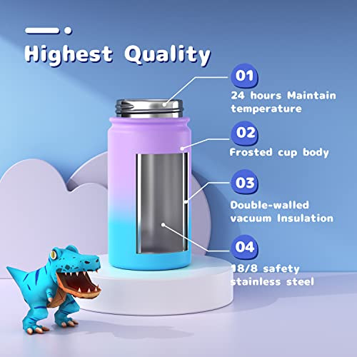 Botella De Agua Para Niños, Botellas De Agua De 12 Oz Para N