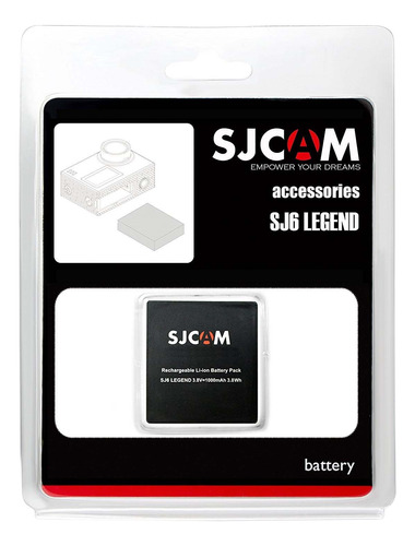 Batería De Cámara Sjcam Sj6 Legend Y Pro 1000mah Recargable