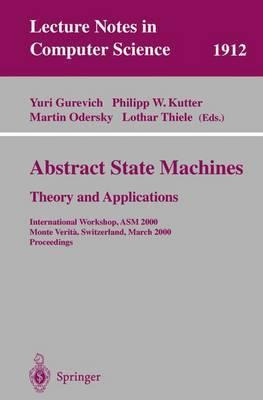 Libro Abstract State Machines - Theory And Applications -...