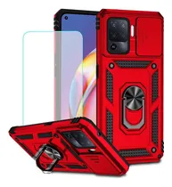 Comprar Funda Para Oppo A94 4g Uso Rudo Cámara Carcasa+mica Rojo Oppo A94 4g\u002Foppo F19 Pro\u002Foppo Reno 5 Lite