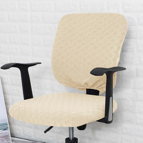 Funda Para Silla De Oficina Dividida A Beige Beige Multi.