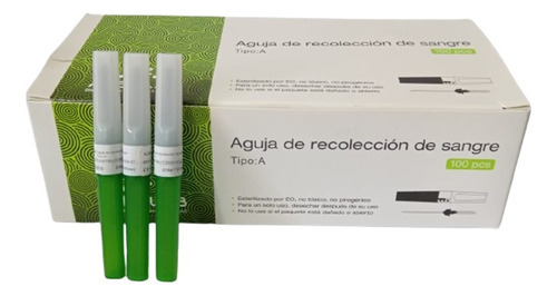 Aguja Para Extracción De Sangre 21g X 1  Caja X 100 Und