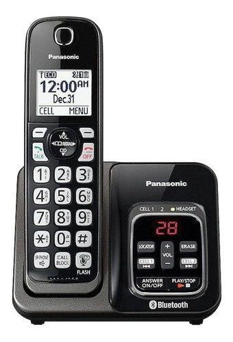 Teléfono Panasonic  KX-TG273 inalámbrico con Bluetooth - color negro