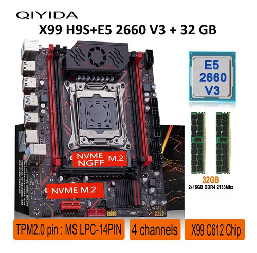Kit Gaming X99 Xeon 10 Nucleos 20 Hilos + 32gb Ram + Tpm 2.0 32gb (Reacondicionado)