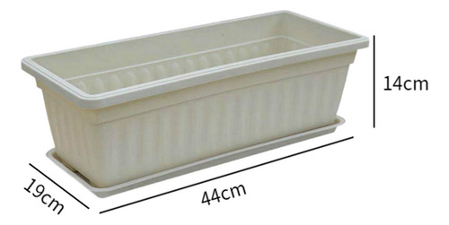 Macetero Rectangular De 17 Pulgadas Con Ventana Para Beige