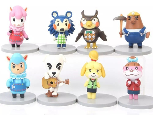 8 Piezas, Modelo De Figura De Animal Crossing, Juguete, Rega