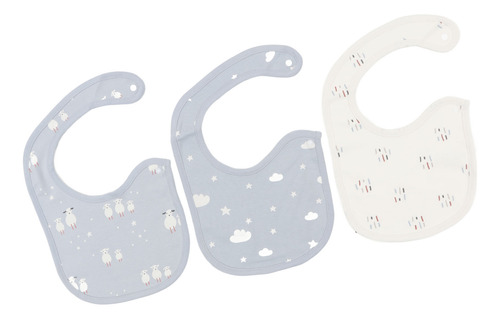Baberos Baby Drool, 3 Piezas, Bonitos Patrones De Animales,