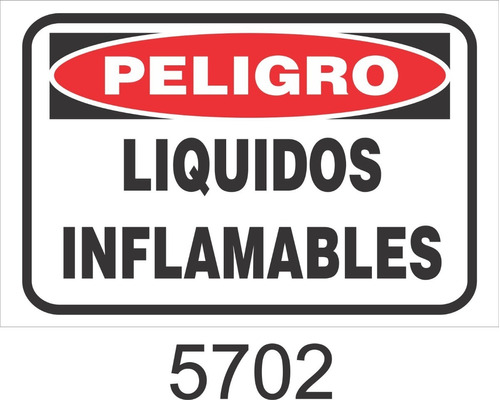 Calco Peligro Liquidos Inflamables 9x16cm Oferta!!! 