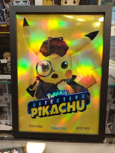 Cuadro Pokemon Detective Pikachu En Marco 32x24