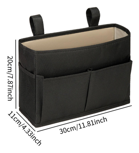 El Organizador Colgante Los 30x20x11cm De La Cama Del Negro