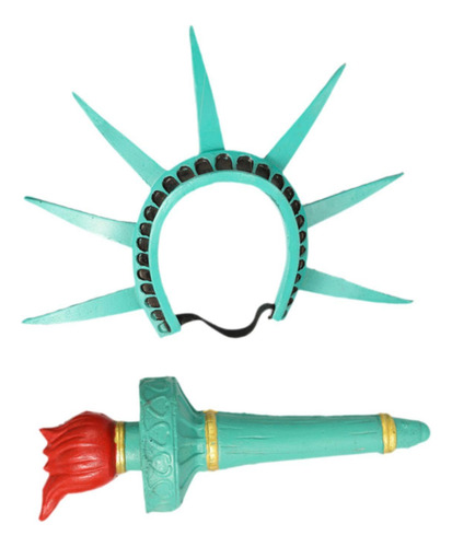 Estatua De Torch Y Corona Accesorios De Vestuario