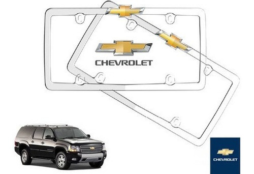 Par Porta Placas Chevrolet Suburban 2012 Original