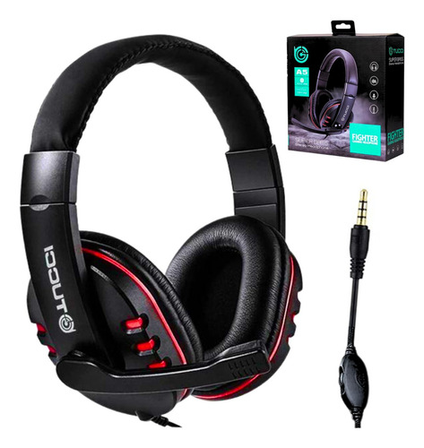 Diadema Tipo Gamer Con Microfono Tucci A5 1 Plug 3.5 