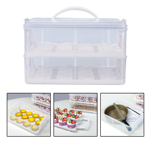 Contenedores De Almacenamiento Transparentes Para Cupcakes
