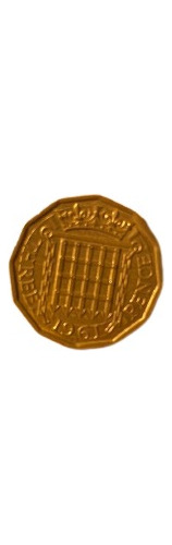 Moneda De 3 Peniques Británicos, Año 1961.