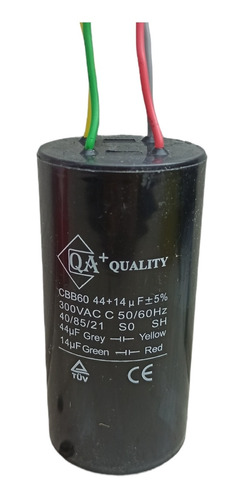 Capacitor Lavadora Doble Tina Asiática 44+14uf 300vac