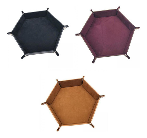 Juego De 3 Bandejas Para Dados, Bandeja Rodante Hexagonal,