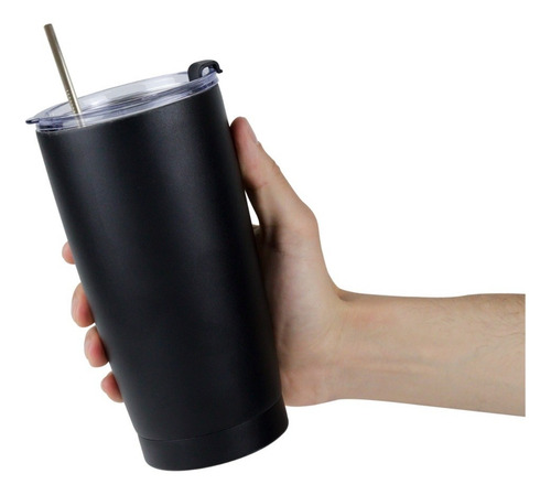 Imagen 10 de 10 de Vaso Termo Acero20oz Inoxidable Incluye Popotes Térmico590ml