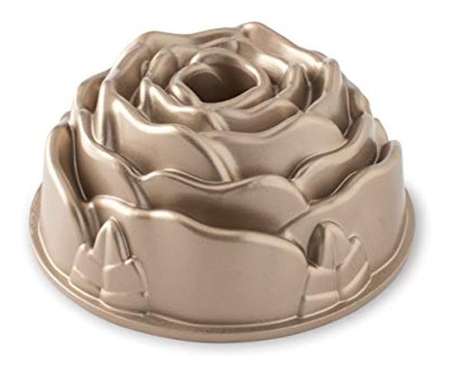 Nordic Ware Rose Cast Aluminium Bundt Pan, 10 Cup, Toffee