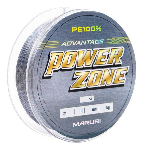 Linha Multifilamento Power Zone 0,27mm - 100 Metros - Maruri Cor Cinza-claro