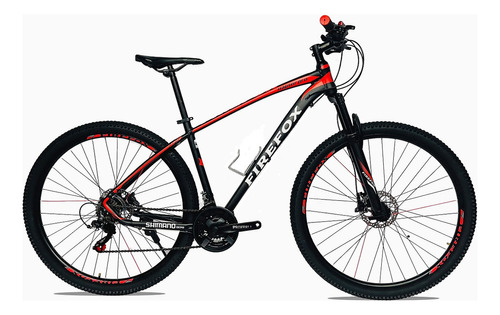 Bicicleta Mtb Firefox Raptor Pro Aro 29 De Aluminio Color Negro/rojo Tamaño Del Cuadro M