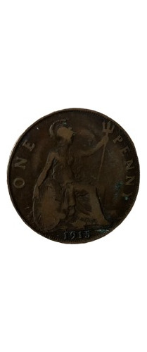 Moneda De 1 Penny Ingles, Año 1915.