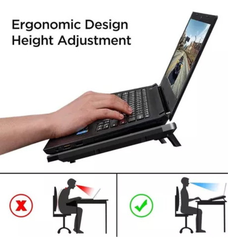 Base Notebook Cooling Pad Ventilador
