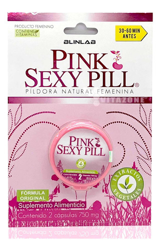 Pink Sexy Pill Píldora Natural Femenina 2 Cáps Blinlab
