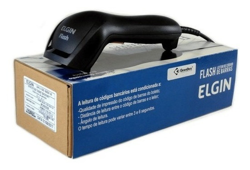Leitor De Código De Barras Elgin Flash Usb Preto