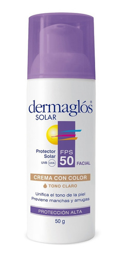 Protector Solar Dermaglos® Facial F50 | Tono Claro 50g