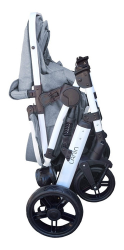 Imagen 4 de 10 de Coche Mega Baby Bebe Convertible Tres En Uno Con Huevito + Asiento Moisés Cuna Plegable Liviano