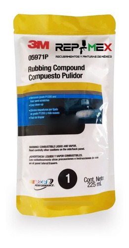 3m Compuesto Pulidor 225ml Econopack 05971 Rubbing