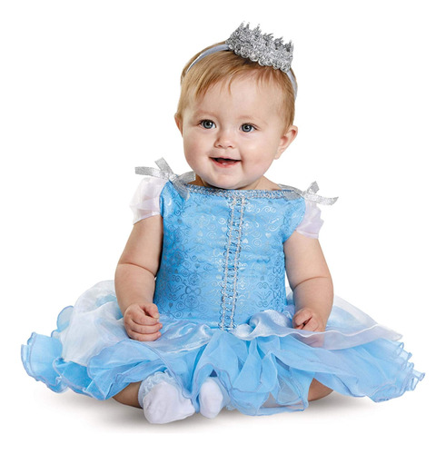 Disfraz Infantil De Cenicienta Prestige Para Bebé, Azul