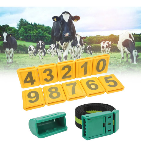 Collar Con Número De Vaca, Collar De Plástico Resistente Al