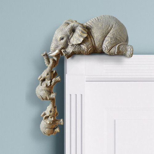. Estátua De Elefante De Resina Decorativa Para Prateleira