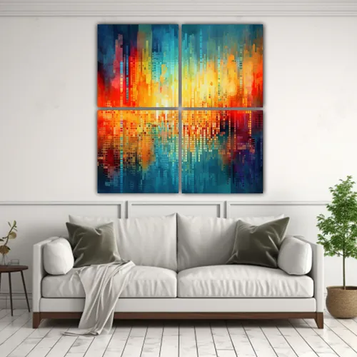 40x40cm Cuadros Abstractos De La Ciencia De La Computación