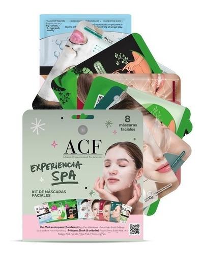 Acf Experiencia Spa Kit De 8 Mascarillas Faciales 