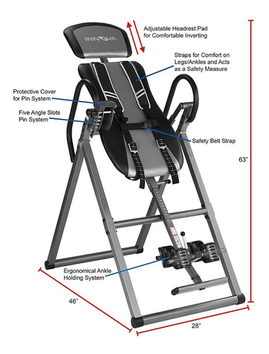 Innova Fitness Itx9800 Tabla Terapia De Inversión Con El Tob
