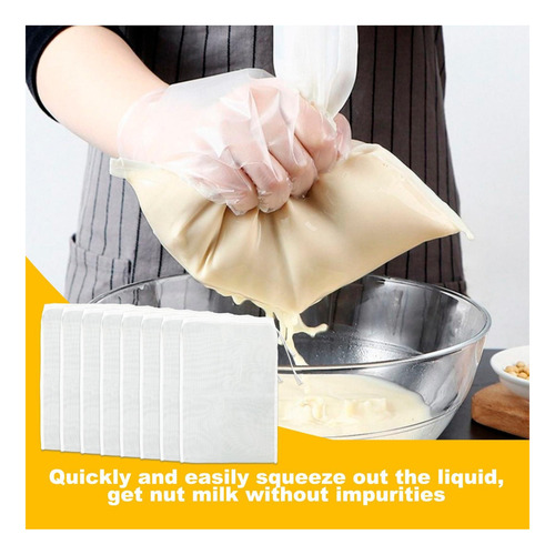 8 Bolsas De Leche De Nuez Reutilizables, Bolsas De Tela De Y